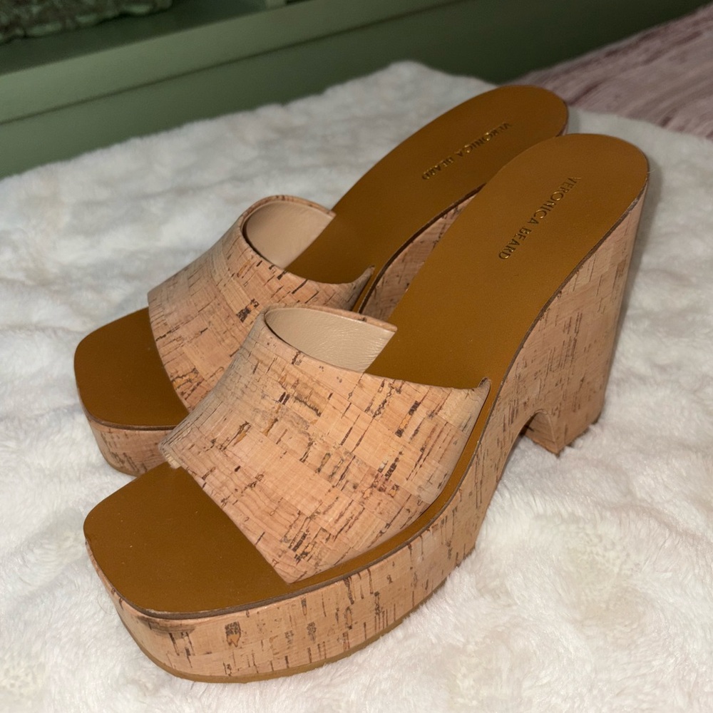 Veronica Beard Paulita Cork Platform Sandals